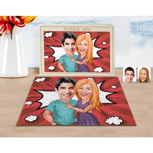 Personalized Valentine Caricature of 1000 Piece Professional Puzzle-80