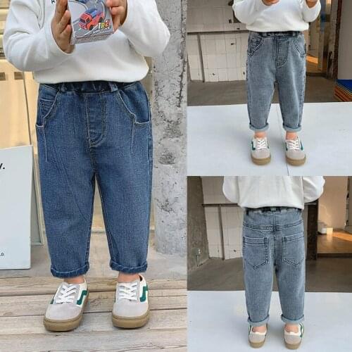 Casual Baby Spring Autumn Jeans Pants For Boys Children Kids Trousers Clothing High Quality Teenagers 2021