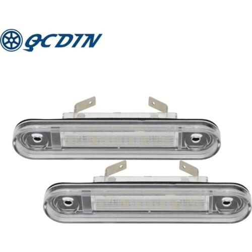 QCDIN For W124 Mercedes Benz LED Canbus Car License Plate Lights 18 SMD 6000K White For Benz W124 W201 W202