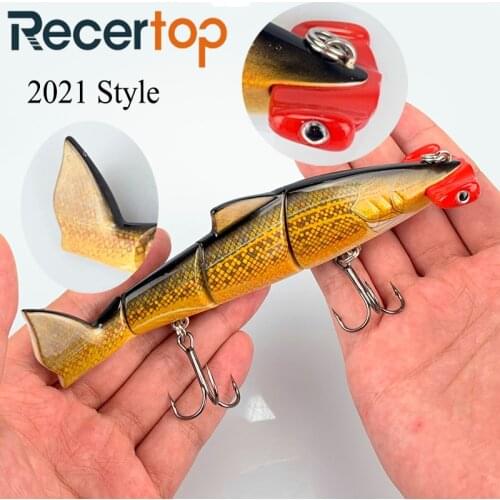 Recertop 15cm 37g Professional hard swimbait 1PCS Fishing lures good quality Crankbait JerkBait Wobbler Unique head tail Minnow