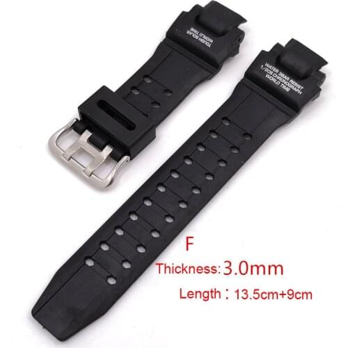 18mm 20mm 22mm Resin Watchband Strap for Casio G shock Watch Band Bracelet With Stainless Steel Buckle Belt Universal Black