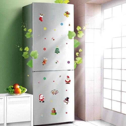 Christmas Removable Window Glass Sticker Christmas Decorations for Home Santa Snowman Navidad 2021 Natal Noel New Year 2022 Gift