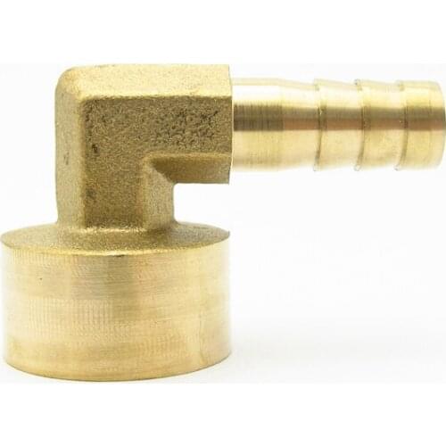 10mm Hose Barb x 1/2" BSP Female Thread 90 Degree Elbow Brass Barbed Pipe Fitting Coupler Connector Adapter For Fuel Gas Water