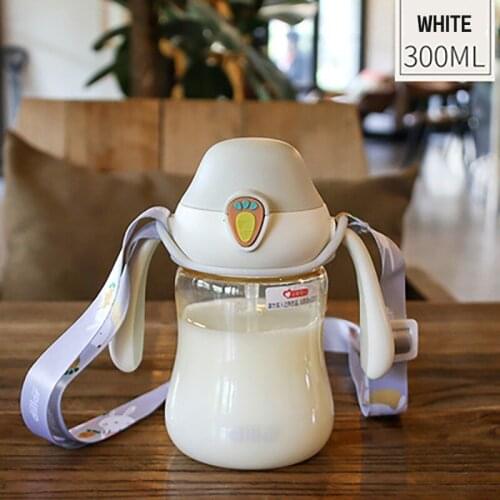 420/300ml Cartoon Strap Drink Water Straw PPSU Bottle Handle Cup Travel for Baby Kids Children Boy Girl Creative Gift Wholesale