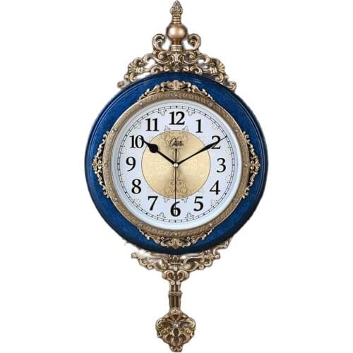 Creative Nordic Wall Clock Vintage Metal Pendulum Clocks Swing Living Room Wall Watches Home Decor Silent Duvar Saati Gift FZ653