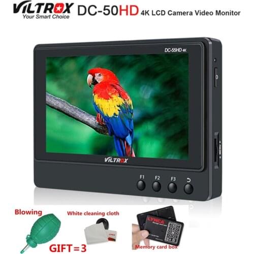Viltrox DC-55HD 5.5'' 4K 1920x1080 IPS HD LCD Camera Video Monitor Display HDMI AV Input for Canon Nikon SONY DSLR BMPCC 5DIV