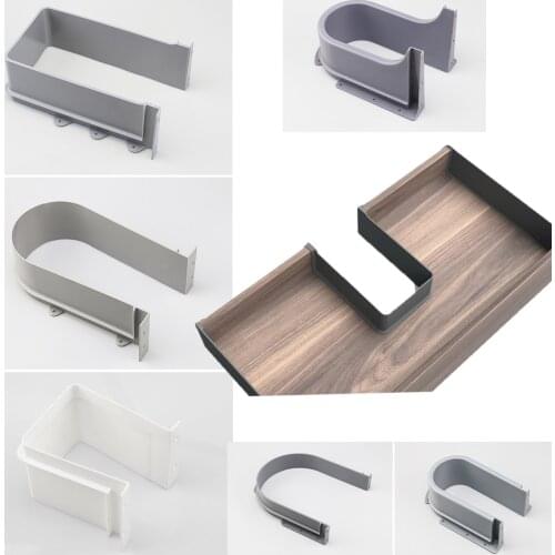 ABS U Shape Drawer Drain Space For Bathroom Kitchen Furniture Plastic Cabinet Sink Drain Pipe Recessed U Ring for Basin Drainage