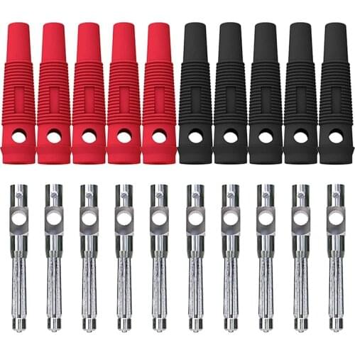 4mm High Current Banana Plugs Stackable 32A Screw Type Solderless Banana Connector Adapter