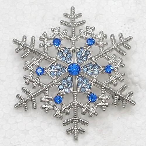 Snowflake pins Blue Rhinestone Flower Pin brooches Fashion brooch Pendant C927 B