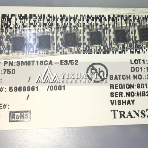 10pcs/lot 50pcs/lot 100pcs/lot Free shipping 100% origina SM6T18CA-E3/52 SM6T18CA BM7 56A DO214AA