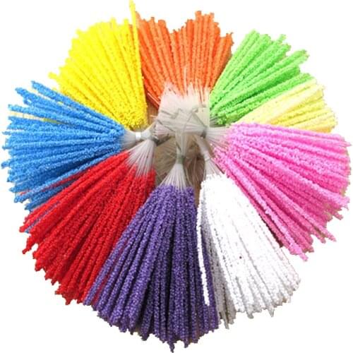 100pcs 3.5mm long Stamen Handmade Artificial Flowers For Wedding Party Home Decoration DIY Christmas Scrapbook Accessories