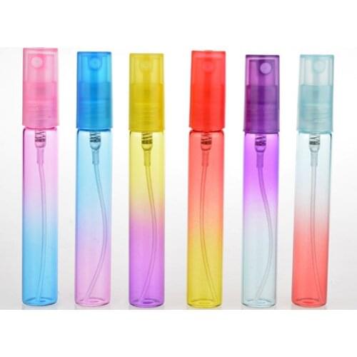 50 x 8ml Colorful Empty Refillable Glass Perfume Bottle 8CC Empty Clear Parfume Atomizer Mini Glass Sprayer bottle