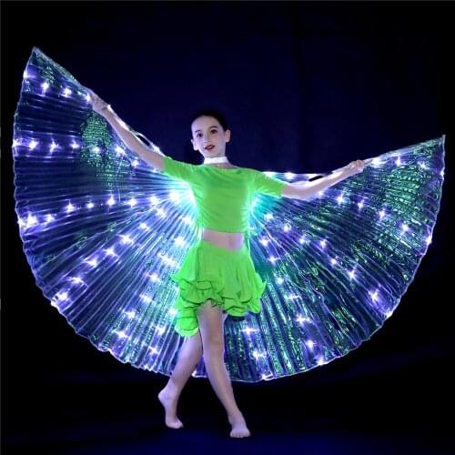 Childrens dancers LED new luminous wings performance props belly dance carnival costume Christmas carnival performance wings