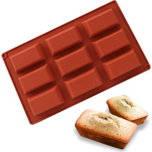 Fernance Cake Bakeware Rectangle Chocolate Pastry Pudding Mousse Silicone Mold Cake Decoration Baking Tools Kitchen Accessories