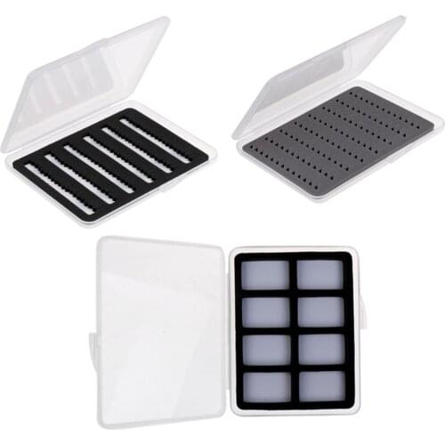 Waterproof Easy Grip/Slit Foam Fly Fishing Clear Lid Tackle Box Jigs Flies Drying Box Fishing Tackle Boxes