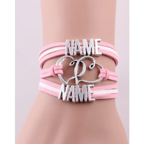 Handmade custom name bracelet family friends lover length diy customised text men woemen Bracelets & Bangles for women jewelry