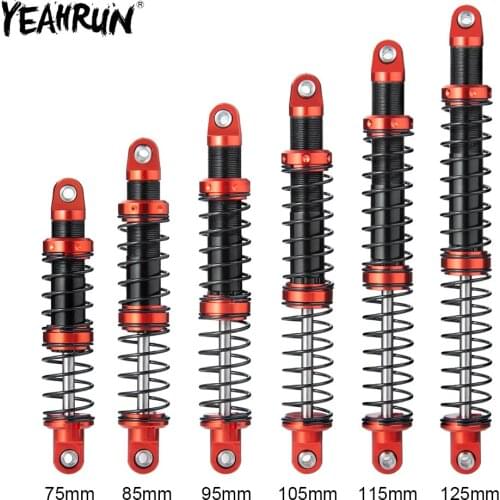 YEAHRUN Metal 75/85/95/105/115/125mm Shock Absorber Oil Damper For 1/10 RC Crawler Car Axial SCX10 90046 TRX4 D90