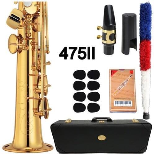 MFC Soprano Saxophone 475 Phosphor Bronze Copper Musical Instruments Professional Soprano Sax Case Mouthpiece Reeds Neck