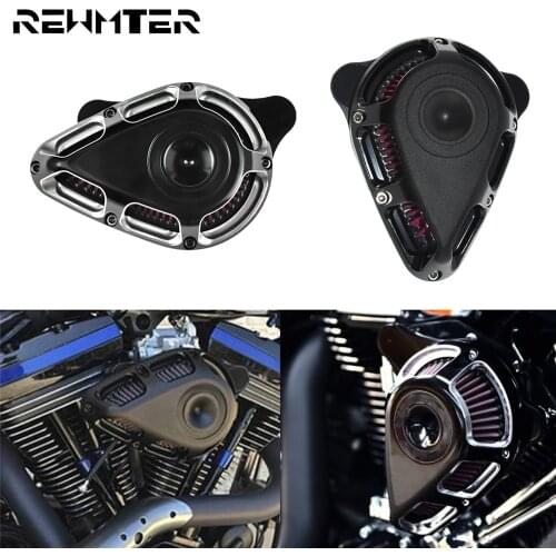 Motorcycle Turnable Air Cleaner CNC Air Filter Aluminum For Harley Dyna Street Bob Softail Touring Sportster XL 1200 883 FXDF