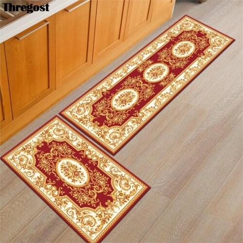 Washable Non-slip Long Kitchen Floor Mats Modern Printed Bathroom Entrance Door Carpet Bedroom Living Room Indoor Area Rugs