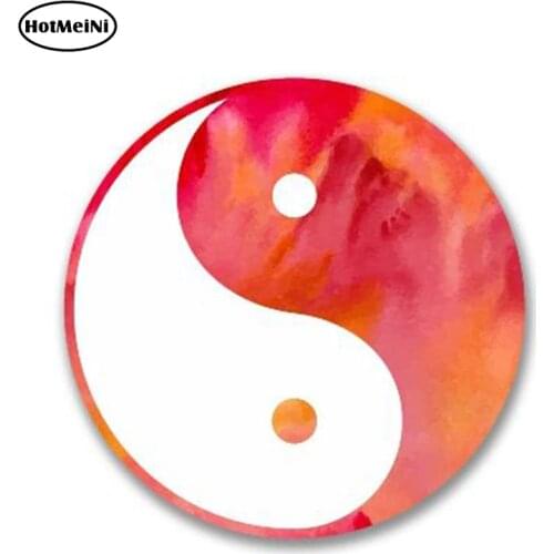 HotMeiNi 13cm x 13cm YIN YANG Decal Cartoon Personalized Car Stickers Auto Motorcycle Decals Reflective Car Styling Graphic