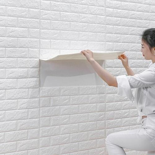 35*38cm 3D Wall Sticker Imitation Brick Self Adhesive Wallpape DIY Waterproof Bedroom Decoration Living Room Kitchen TV Backdrop