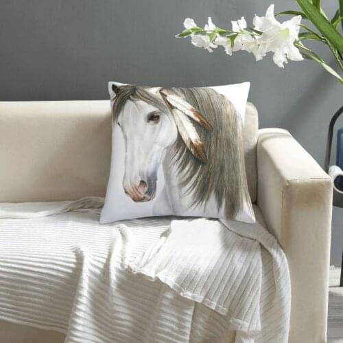 Morning Mist Horse pillowcase printed cushion cover sofa waist pillow pillow cover