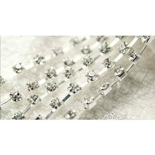NEW ARRIVAL! Rhinestone chain,sew on claw 10 yards/lot,A quality shinning rhinestones , rhinestone trim Free shipping