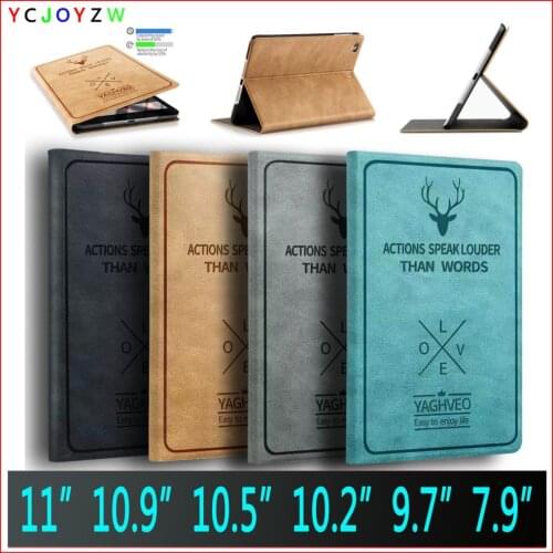 New2021 M1 Pro 11 Case For iPad Air 4 10.9 2020 Air 1/2/3 Pro 10.5`10.2`9.7 inch 2019 Deer Head Cover Case for iPad 2 3 4 Mini