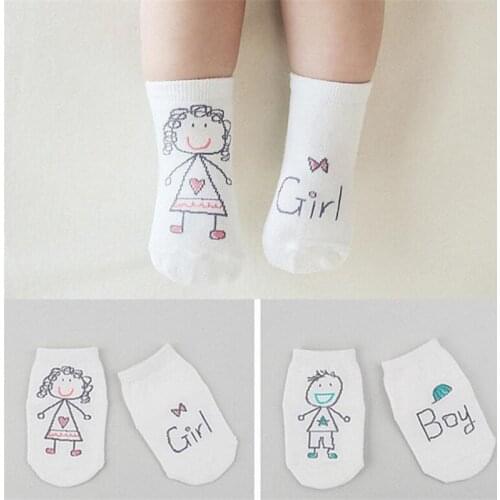 2020 Hot Sales Spring Baby Socks Newborn Cotton Boys Girls Cute Toddler Asymmetry Kids Anti-slip Socks