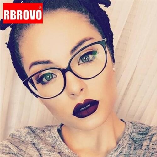 RBROVO 2021 Vintage Cat Eye Glasses Women Classic Eyeglasses for Women/Men Luxury Glasses Designer Lentes De Lectura Mujer