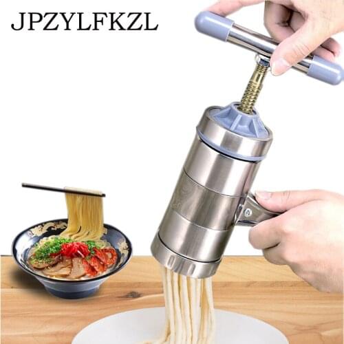 Manual Noodle Maker Kitchen Pasta Noodle Spaghetti Press Pates Machine Vegetable Fruit Juicer Pressing Machine Stainless Steel