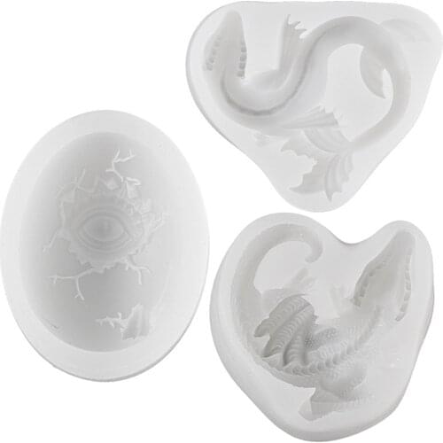 DIY Dinosaur Epoxy Resin Mold Handmade Mould Jewelry Soap Craft Kids Adults