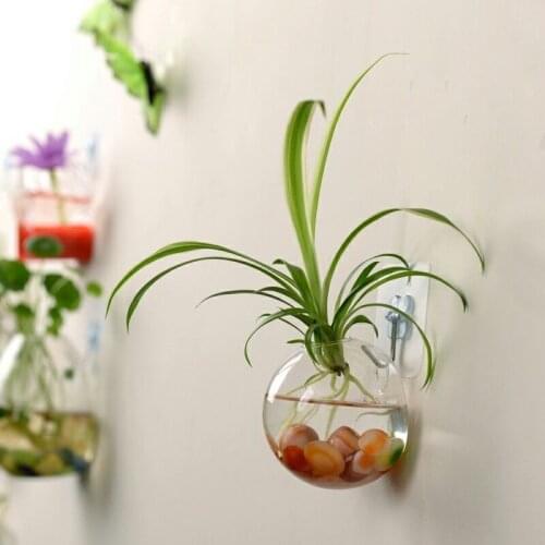 Garden Supplies Home Hanging Glass Ball Vase Flower Planter Pots Terrarium Container Home Garden Decoration