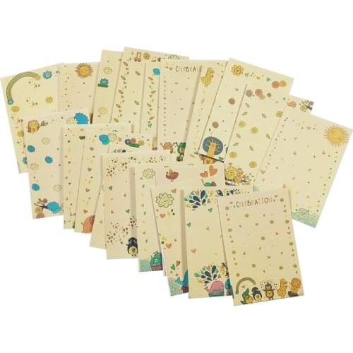 20 Pcs/lot DIY Vintage Cartoon Kraft Paper Stickers For Photo Cute Albums Frame Decoration Scrapbooking Stickers