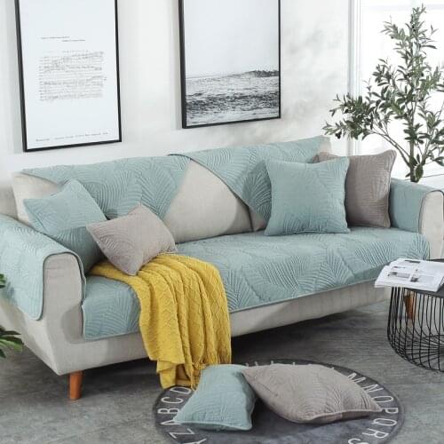 High Quality Solid Color Sofa Cover Towel Seat Cushion Cotton Fabric Couch Case Sofa Covers For Living Room L-shaped Sofas Decor
