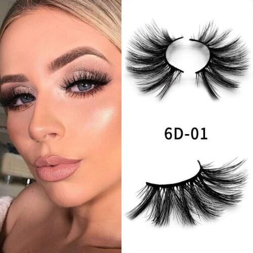 1 Pair 25mm 3D Artificial Mink Eyelashes Natural Long False Eyelashes Thick Volume False Eyelashes Makeup Extension Eyelashes