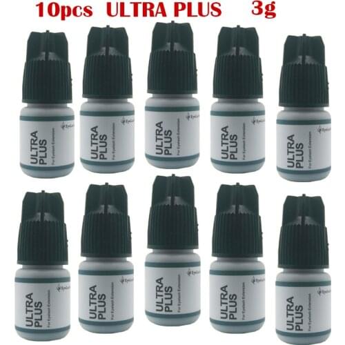 10Bottles Wholesale Ultra Plus Adhesive For Eyelash Extensions 3ml Korea Original Professional Eye Lash Adhesive Glue