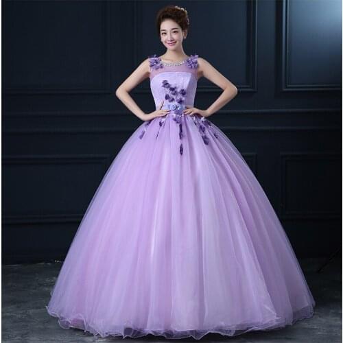 100%real flower beading light purple medieval dress Renaissance gown Sissi princess Victorian Gothic/Marie Belle Ball