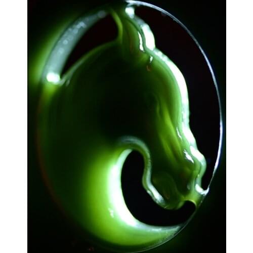 100% Natural hetian green jade pendant black jade horse two-side handcarved jadeite jade necklace pendants real jade gift