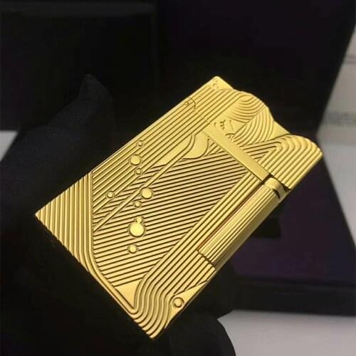 100% brand new retro lighter Seiko manufacture windproof copper body cigarette PING Bright Sound cigarette lighter