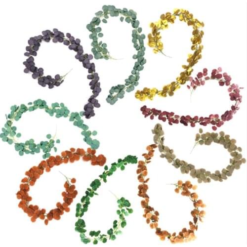 4pcs 2M Artificial Eucalyptus Rattan Vine For Flower Arrangem Plant Wall Wedding Party Home Garden Hotal Office Bar Decorative