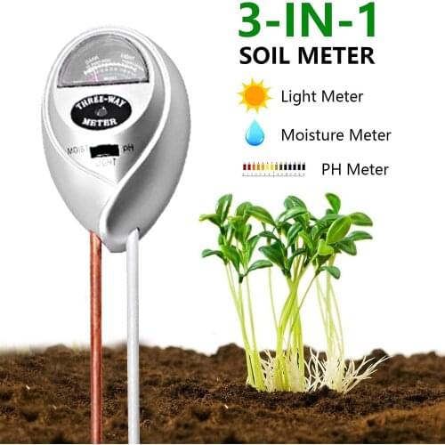4-in-1 Digital PH Meter Moisture Meter PH Levels Temperature Sunlight Intensity Humidity Tester Garden Farm Plant Seeding