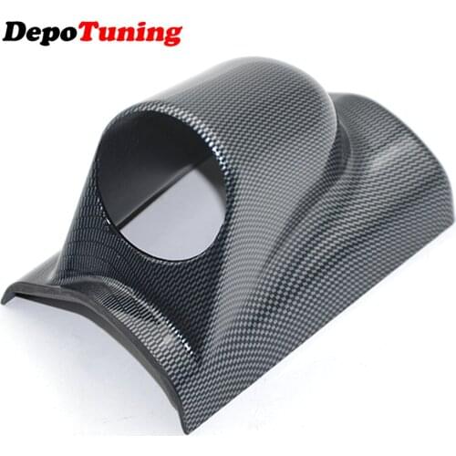 DepoTuning Carbon 2" 52mm Universal A-PILLAR Single Hole Dash Gauge Meter Pod Mount Holder Left Hand Drive