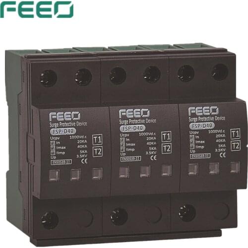 FEEO 3P 1000V DC SPD Type 1+2 DC Surge Protective Device 7KA Arrester Device