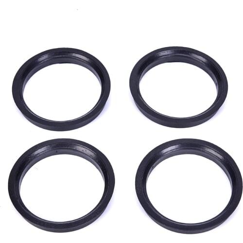 Hot sale Black Plastic 1 Set 4 Bore Center Collar 66.6-57.1mm For CARS Hub Centric Rings Car Wheel