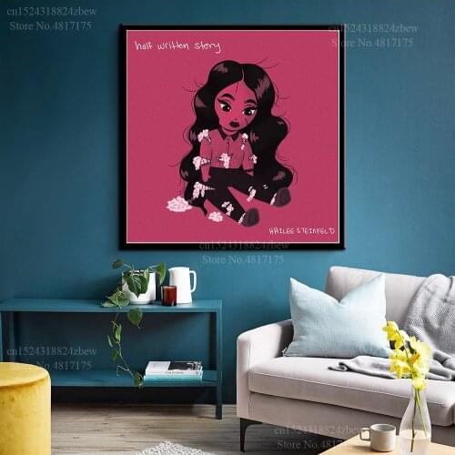 Hailee Steinfeld Poster Rapper Singer Music Album Half Written Story Canvas Painting Wall Art Posters and Prints Home Decor