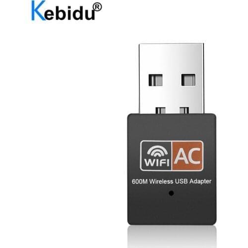 Kebidu 2.4Ghz + 5Ghz USB Wifi Adapter Dual Band 600Mbps Wifi Receiver Dongle Network Card For Windows XP/Vista/7/8/8.1/10 Mac