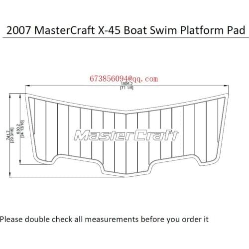 2007 Master-Craft X-45 Boat Swim Platform EVA Faux Teak Decking Pad