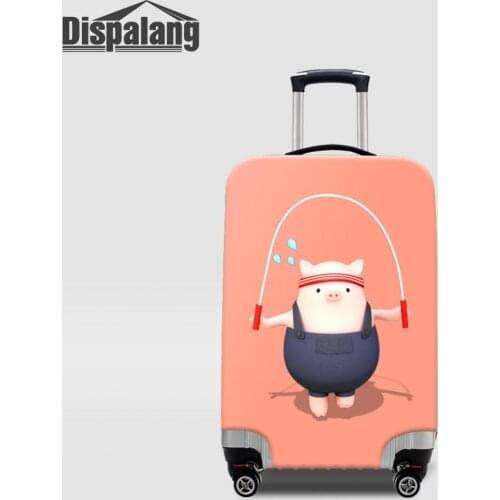 Cute Pig Cartoon Luggage Protective Cover For Children Piggy Waterproof Suitcase Covers For 18-32 Inch Women Travel Accessories